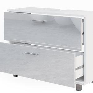 Vicco Mobile sottolavabo per bagno Bianco lucido 33 x 60.8 cm