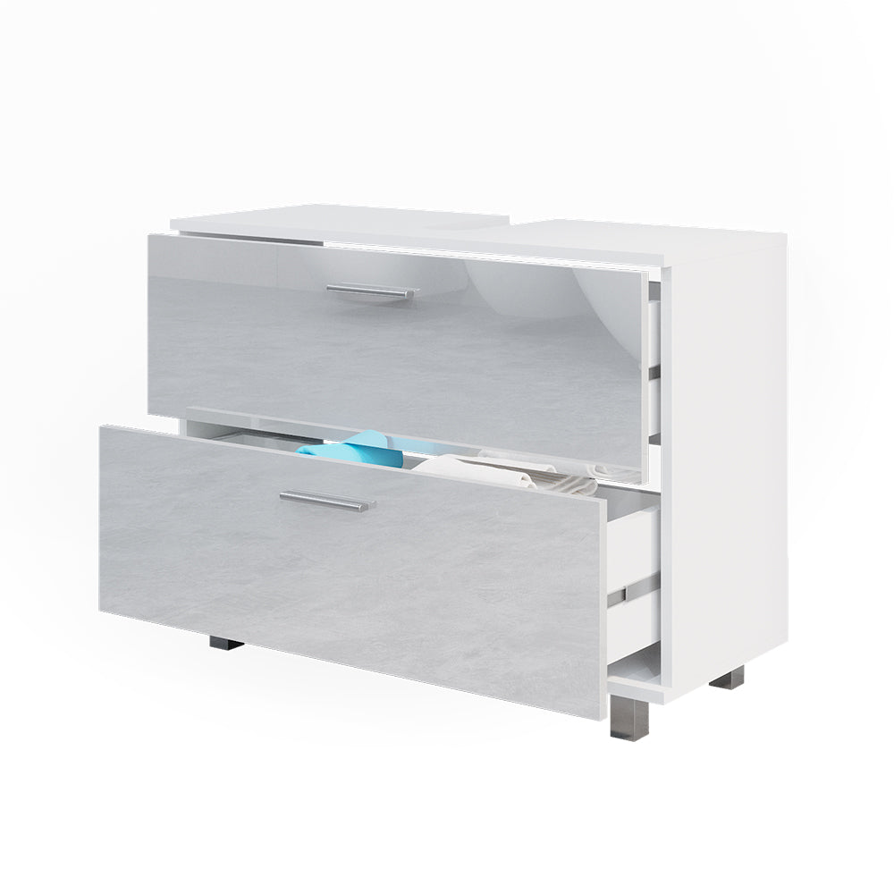 Vicco Mobile sottolavabo per bagno Bianco lucido 33 x 60.8 cm