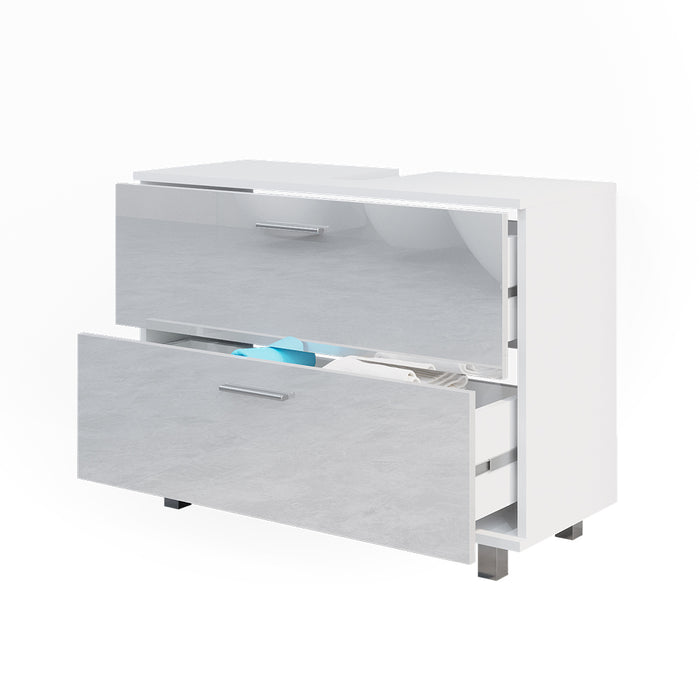 Vicco Mobile sottolavabo per bagno Bianco lucido 33 x 60.8 cm