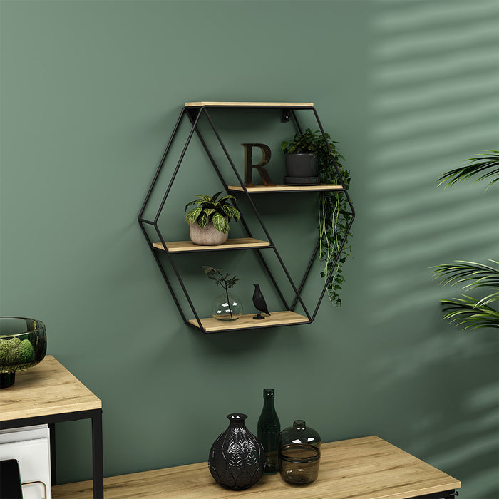 Vicco Libreria da parete Rovere 51 x 52 cm Forma angolare