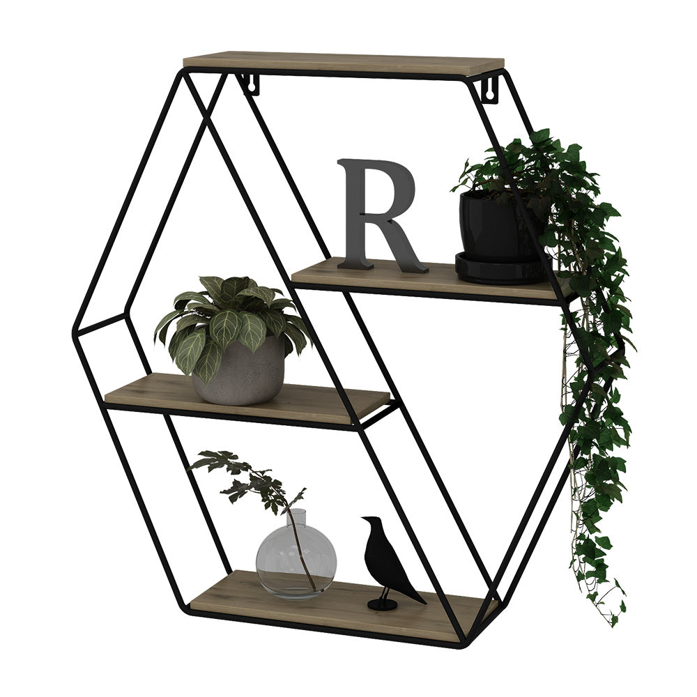 Vicco Libreria da parete Rovere 51 x 52 cm Forma angolare