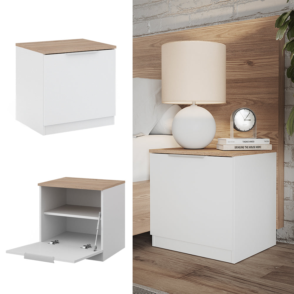 Vicco Comodino camera da letto Bianco 50 x 50 cm con 1 porta