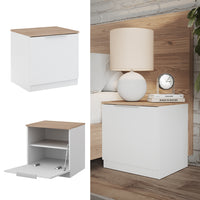 Vicco Comodino camera da letto Bianco 50 x 50 cm con 1 porta