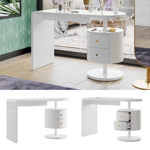 Vicco Tavolo da toeletta Bianco 120 cm con 2 cassetti