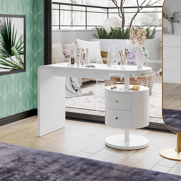 Vicco Tavolo da toeletta Bianco 120 cm con 2 cassetti