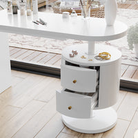 Vicco Tavolo da toeletta Bianco 120 cm con 2 cassetti