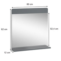 Vicco Specchio per il bagno Grigio 60 x 62 cm