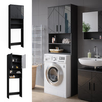 Vicco Mobiletto per lavatrice Antracite lucido 64 x 190.5 cm