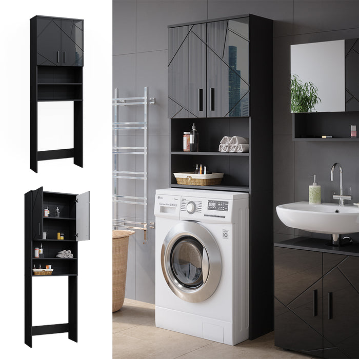 Vicco Mobiletto per lavatrice Antracite lucido 64 x 190.5 cm