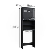 Vicco Mobiletto per lavatrice Antracite lucido 64 x 190.5 cm