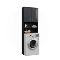 Vicco Mobiletto per lavatrice Antracite lucido 64 x 190.5 cm