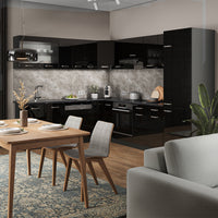 Vicco Cucina angolare completa Nero lucido/antracite 227 x 287 cm , PL Antracite