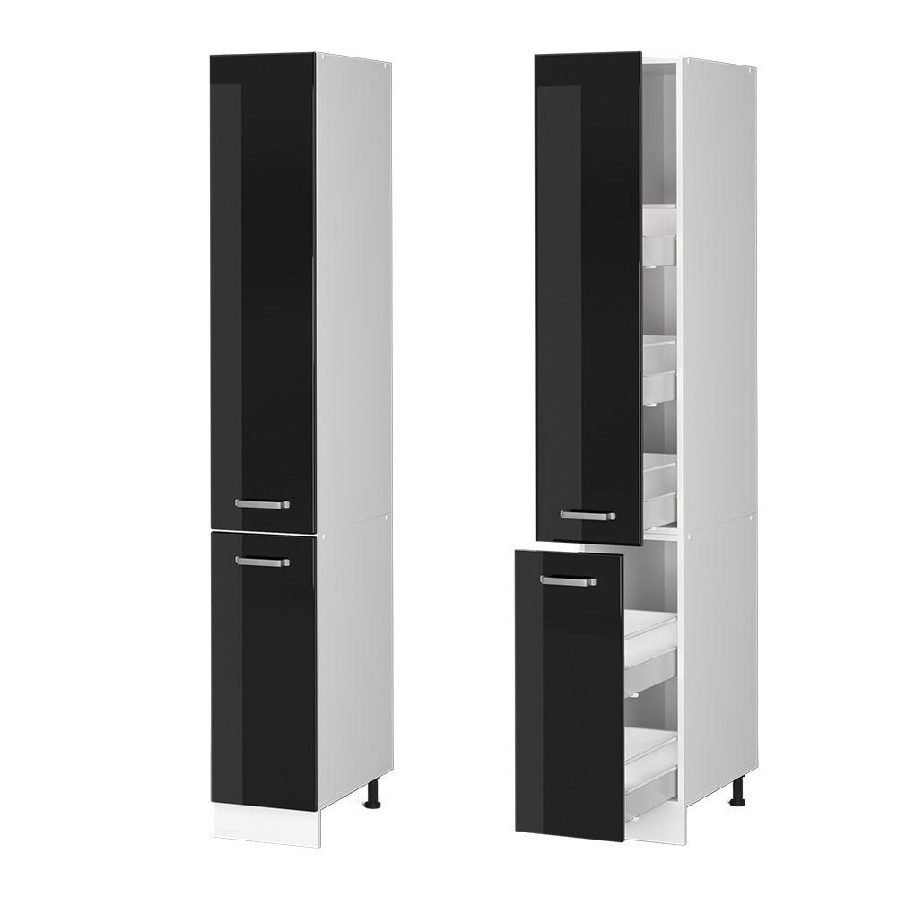 Vicco Armadio da farmacia Nero lucido 30 cm