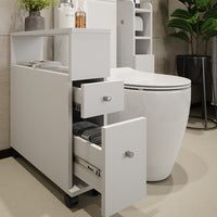 Vicco Cassettiera da bagno Bianco 17.6 x 61.6 cm con 2 cassetti