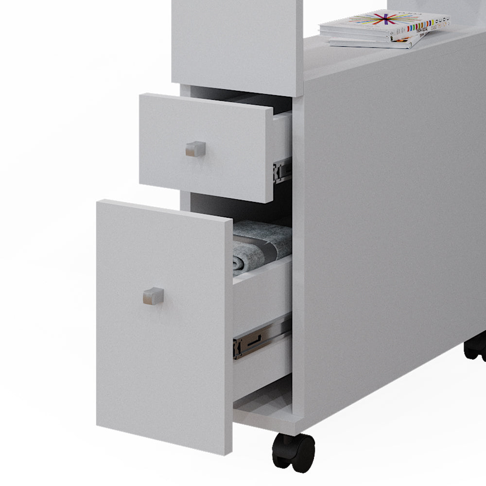 Vicco Cassettiera da bagno Bianco 17.6 x 61.6 cm con 2 cassetti