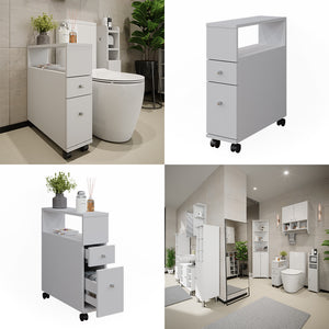 Vicco Cassettiera da bagno Bianco 17.6 x 61.6 cm con 2 cassetti