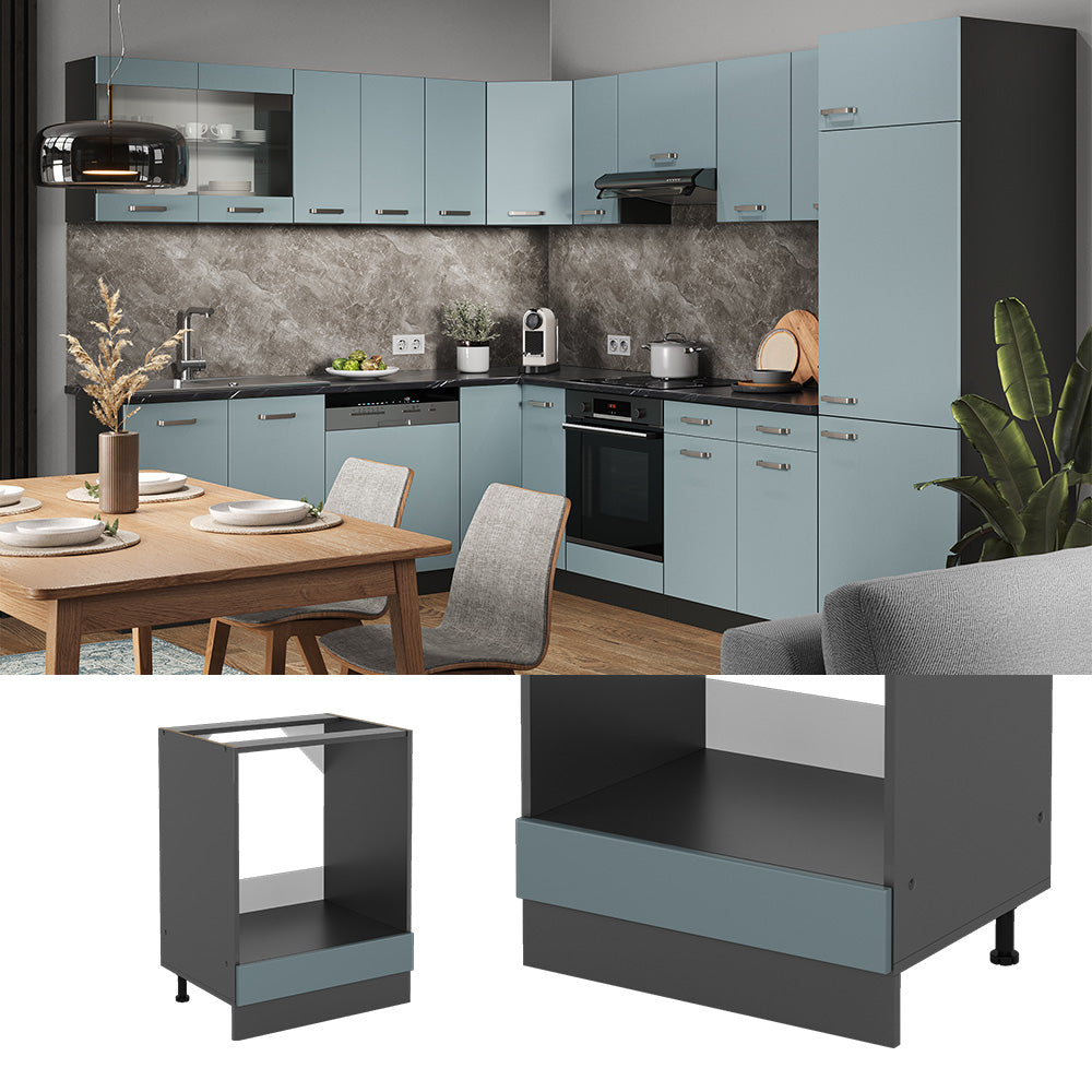 Vicco Mobile per forno da incasso Grigio-blu 60 cm , PL Rovere
