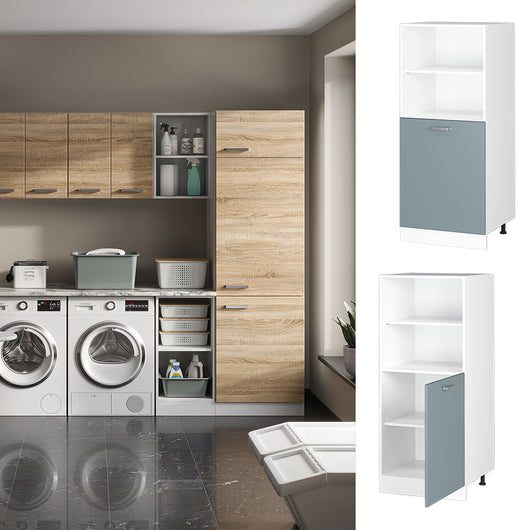 Vicco Dispensa universale Grigio-blu 60 cm con ripiani aperti e anta