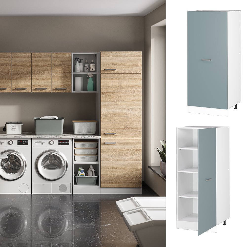 Vicco Dispensa universale Grigio-blu 60 cm con ripiani aperti e anta