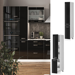 Vicco Armadio da farmacia Nero lucido 30 cm