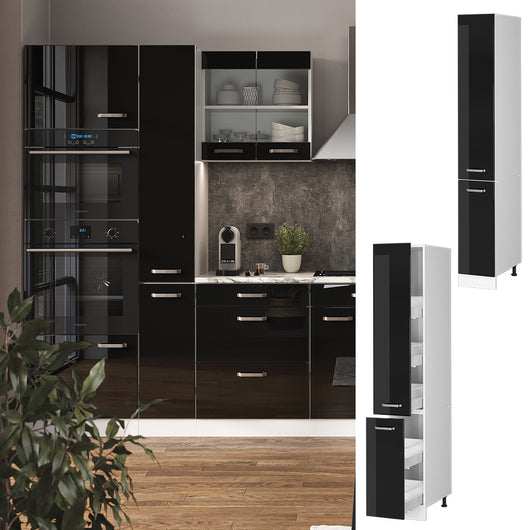 Vicco Armadio da farmacia Nero lucido 30 cm