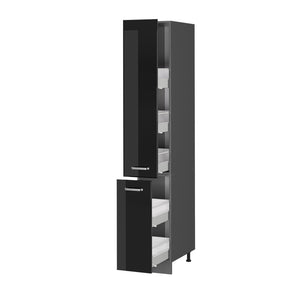 Vicco Armadio da farmacia Nero lucido 30 cm