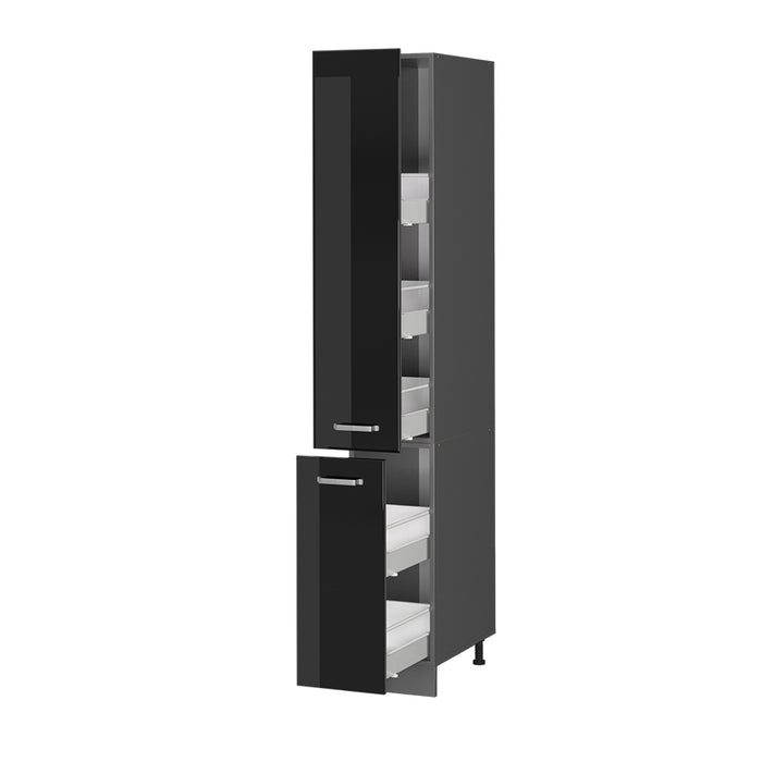 Vicco Armadio da farmacia Nero lucido 30 cm