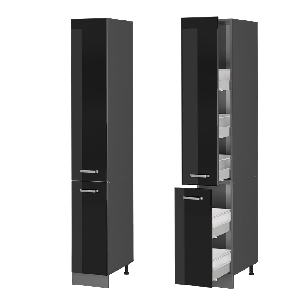 Vicco Armadio da farmacia Nero lucido 30 cm