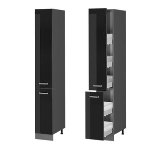 Vicco Armadio da farmacia Nero lucido 30 cm