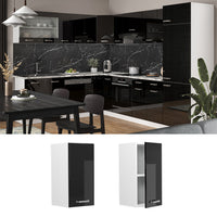 Vicco Pensile da cucina Nero lucido 30 cm