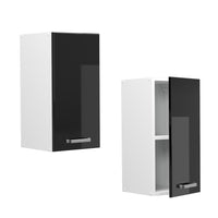 Vicco Pensile universale Nero lucido 30 cm con anta