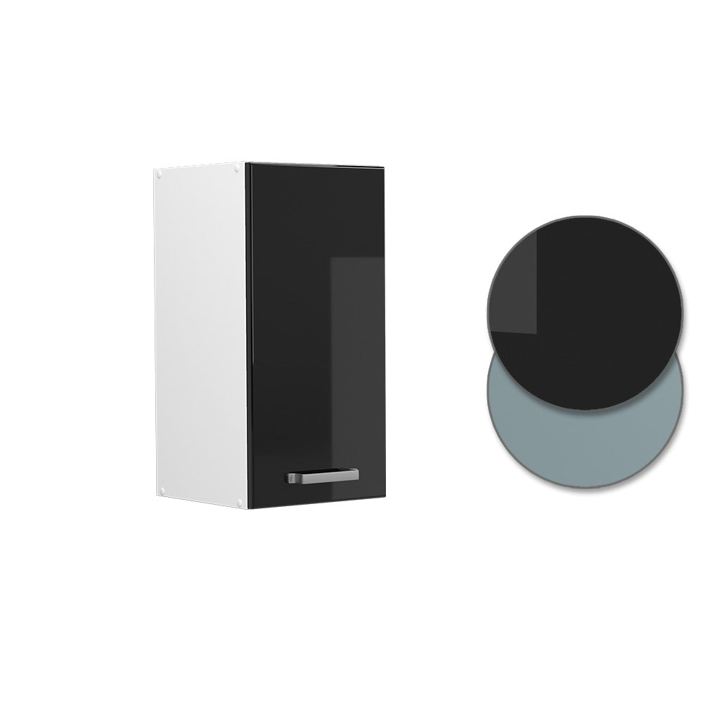 Vicco Pensile da cucina Nero lucido 30 cm