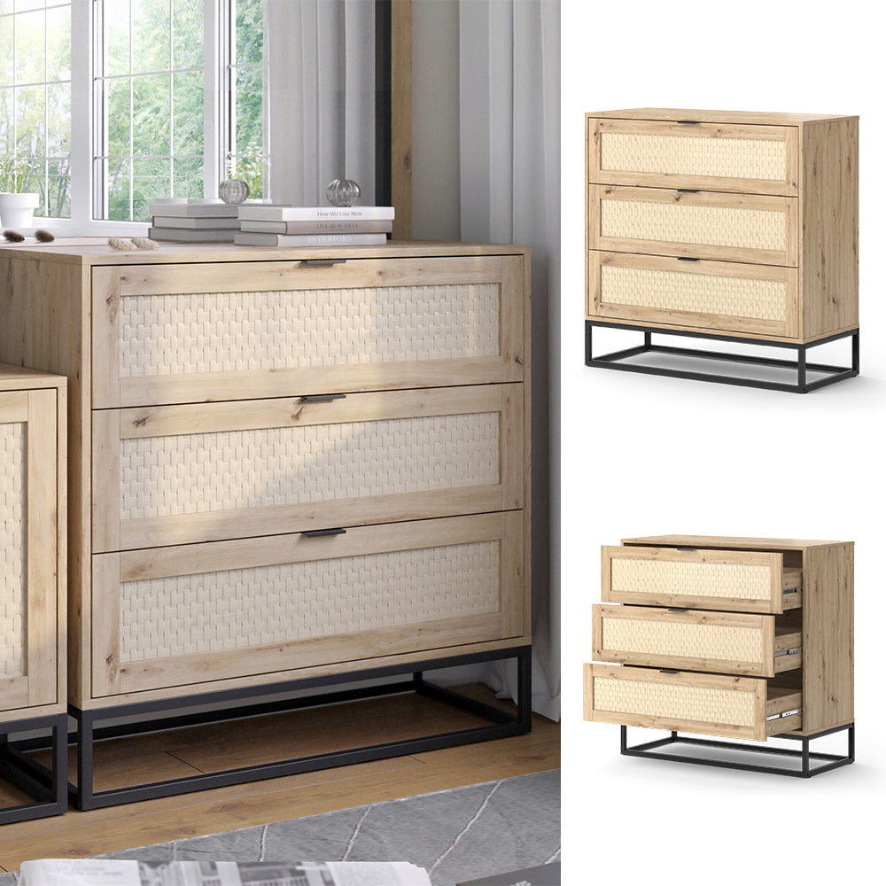 Vicco Cassettiera    Marrone 40 x 92.5 cm con 3x cassetti