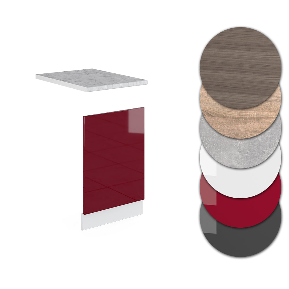 Vicco Mobili da cucina Rosso 45 cm Senza piano di lavoro