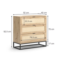 Vicco Cassettiera    Marrone 40 x 92.5 cm con 3x cassetti