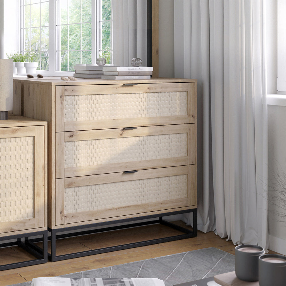 Vicco Cassettiera    Marrone 40 x 92.5 cm con 3x cassetti