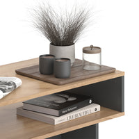 Vicco Tavolino da salotto Antracite/quercia dorata 80 x 46,2 cm con 1 ripiano