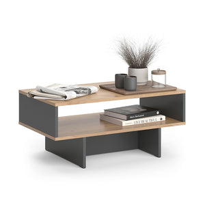 Vicco Tavolino da salotto Antracite/quercia dorata 80 x 46,2 cm con 1 ripiano