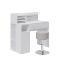 Vicco Scrivania Bianco 2 parti, con sgabello