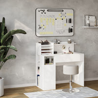 Vicco Scrivania Bianco 2 parti, con sgabello