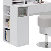 Vicco Scrivania Bianco 2 parti, con sgabello