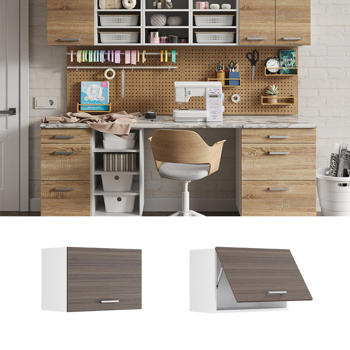 Vicco Pensile universale Grigio 60 cm con porta a ribalta