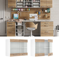 Vicco Pensile universale Sonoma 80 cm con ante in vetro