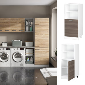 Vicco Dispensa universale Grigio 60 cm con ripiani aperti e anta