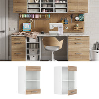 Vicco Pensile universale Sonoma 40 cm con anta in vetro