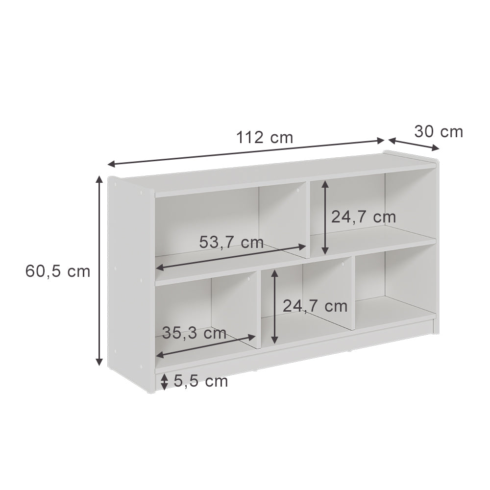 Vicco Scaffale per bambini Bianco 112 x 60.5 cm
