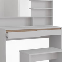 Vicco Tavolino da toilette Bianco 120 cm con panca