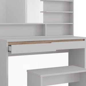 Vicco Tavolino da toilette Bianco 120 cm con panca