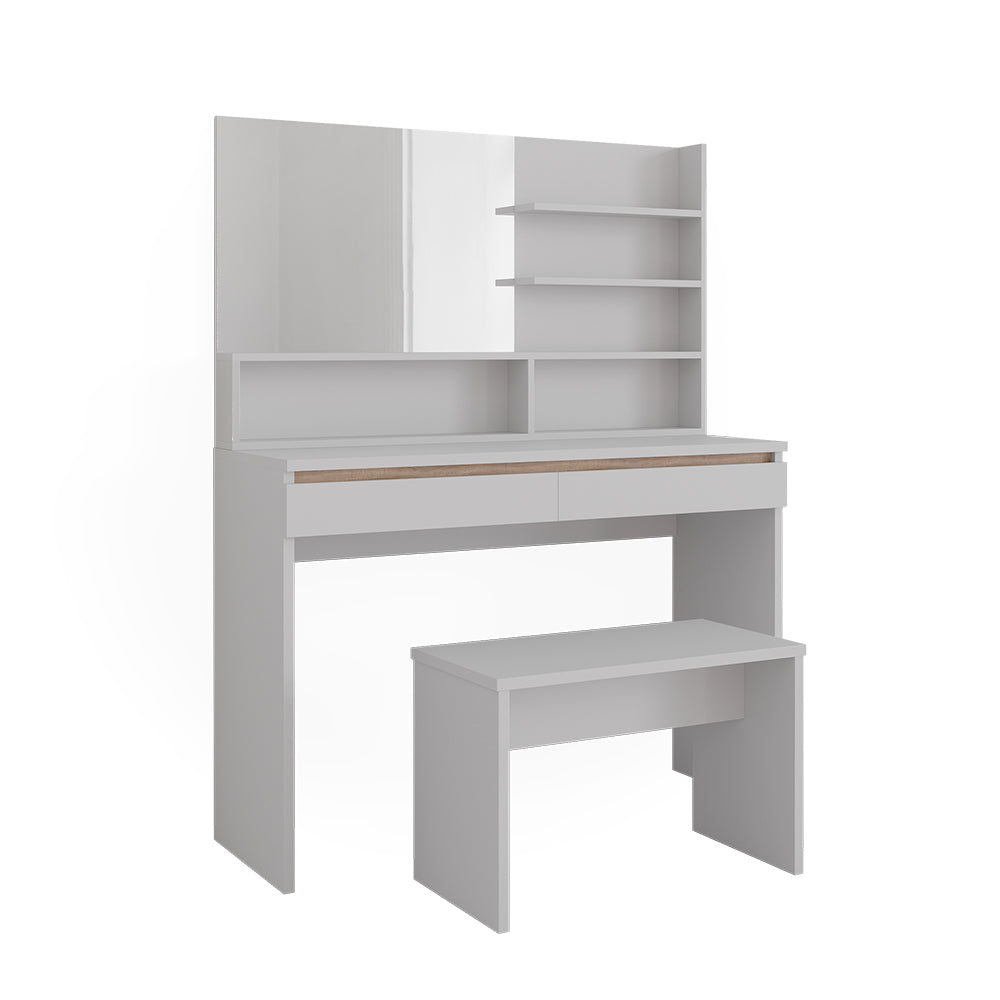 Vicco Tavolino da toilette Bianco 120 cm con panca