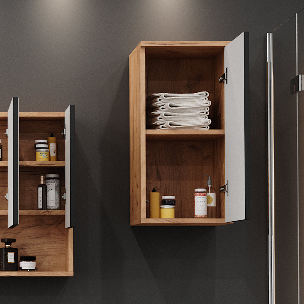 Vicco Mobile bagno Antracite puntinato 30 x 59 cm 2 scomparti, bagno